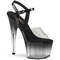 Босоніжки Pleaser Adore-708T-2 на підборах 7 дюймів, 2 3/4 дюйма з ремінцем на щиколотці PF Ombre, сірі/прозорі