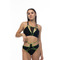 Combo Mesh – Шорти з сіткою та кольоровими стрічками для pole dance, heels і сценічних виступів - зелений